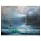 Designart - Lighthouse Shining Light During Stormy Night II - Nautical & Coastal Canvas Wall Art Print